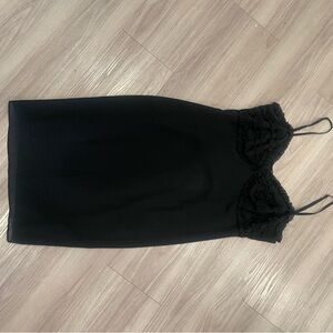 Nicole Miller Satin Black Sleeveless Dress